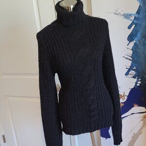 Diesel Italian Made Unisex Wool Blend Cable Knit Chunky Sweater Size L